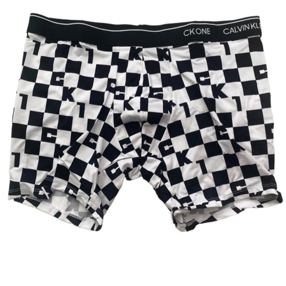 Other - Calvin Klein New CK One Logo Black Check Boxer Brief Underwear NB2226 008
